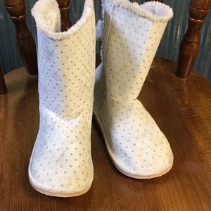 Girls boots, gray, sz 4
